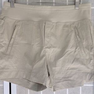 Athleta North Trekkie Short Beige size 10 athletic hiking shorts